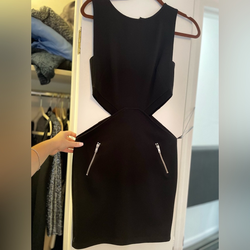 Black side cutout dress size 4